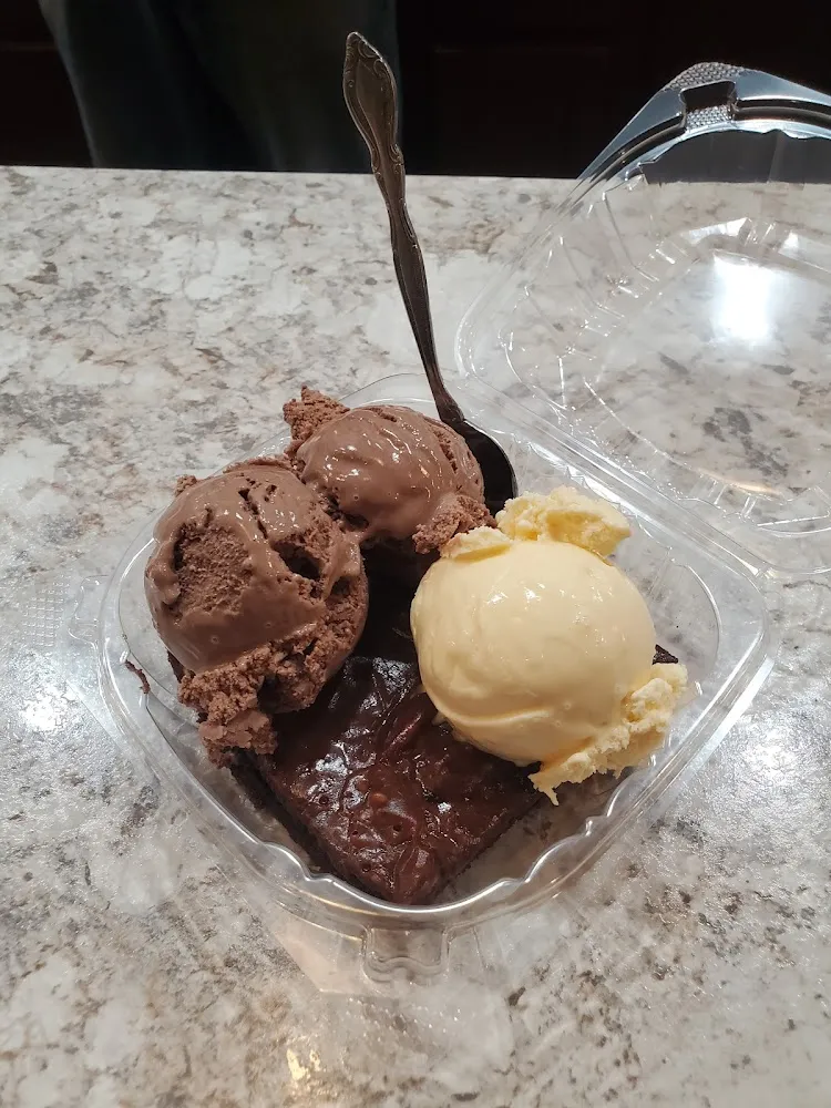 Gluten Free Chocolate Brownie with Ice Cream